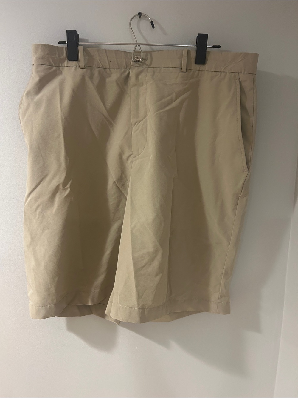 Slazenger Beige Flat-Front Men's Shorts